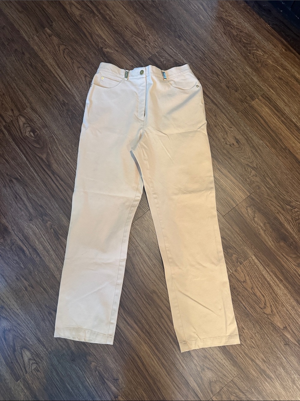 Men's Cream Straight-Fit Chinos